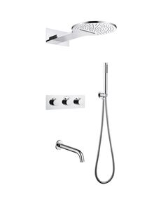 Купить Душевая система ABBER Wasser Kreis AF8150 скрытого монтажа с изливом, термостат, хром (af8150) по цене 73200 руб., в Санкт-Петебруге в интернет магазине 100-Систем, а также дургие товары ABBER из раздела Душевые комплекты встраиваемого монтажа и Душевые комплекты встраиваемого монтажа