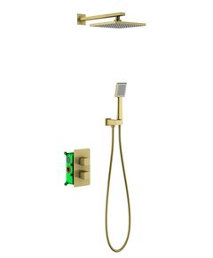 Купить Душевая система Timo Petruma SX-5059/17SM скрытого монтажа с термостатом, золото матовое (sx-5059/17sm) по цене 90052 руб., в Санкт-Петебруге в интернет магазине 100-Систем, а также дургие товары TIMO из раздела Душевые комплекты встраиваемого монтажа и Душевые комплекты встраиваемого монтажа