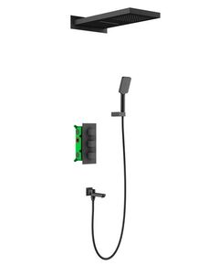 Купить Душевая система Timo Petruma SX-5079/03SM скрытого монтажа с термостатом, черная (sx-5079/03sm) по цене 146337 руб., в Санкт-Петебруге в интернет магазине 100-Систем, а также дургие товары TIMO из раздела Душевые комплекты встраиваемого монтажа и Душевые комплекты встраиваемого монтажа