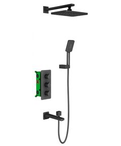 Купить Душевая система Timo Petruma SX-5149/03SM черная, термостат (sx-5149/03sm) по цене 105489 руб., в Санкт-Петебруге в интернет магазине 100-Систем, а также дургие товары TIMO из раздела Душевые комплекты встраиваемого монтажа и Душевые комплекты встраиваемого монтажа