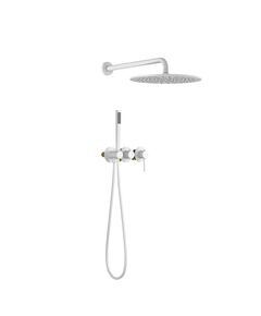 Купить Душевая система Timo Saona SX-2349/16SM скрытого монтажа, белый матовый (sx-2349/16sm) по цене 57939 руб., в Санкт-Петебруге в интернет магазине 100-Систем, а также дургие товары TIMO из раздела Душевые комплекты встраиваемого монтажа и Душевые комплекты встраиваемого монтажа