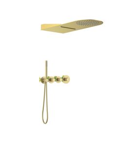 Купить Душевая система Timo Saona SX-2350/17SM скрытого монтажа, золото матовое (sx-2350/17sm) по цене 118850 руб., в Санкт-Петебруге в интернет магазине 100-Систем, а также дургие товары TIMO из раздела Душевые комплекты встраиваемого монтажа и Душевые комплекты встраиваемого монтажа