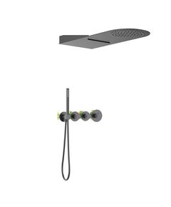 Купить Душевая система Timo Saona SX-2350/18SM скрытого монтажа, черное золото (sx-2350/18sm) по цене 118850 руб., в Санкт-Петебруге в интернет магазине 100-Систем, а также дургие товары TIMO из раздела Душевые комплекты встраиваемого монтажа и Душевые комплекты встраиваемого монтажа