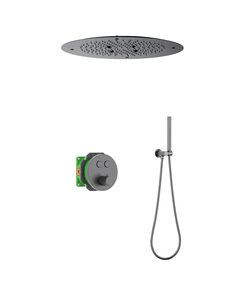 Купить Душевая система Timo Saona SX-2370/18SM скрытого монтажа, с термостатом, черное золото (sx-2370/18sm) по цене 129460 руб., в Санкт-Петебруге в интернет магазине 100-Систем, а также дургие товары TIMO из раздела Душевые комплекты встраиваемого монтажа и Душевые комплекты встраиваемого монтажа