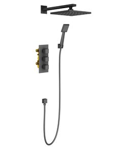 Купить Душевая система Timo Tetra-Thermo SX-0179/03SM черная с термостатом (sx-0179/03sm) по цене 66894 руб., в Санкт-Петебруге в интернет магазине 100-Систем, а также дургие товары TIMO из раздела Душевые комплекты встраиваемого монтажа и Душевые комплекты встраиваемого монтажа