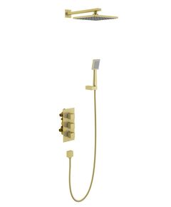 Купить Душевая система Timo Tetra-Thermo SX-0179/17SM скрытого монтажа с термостатом, золото матовое (sx-0179/17sm) по цене 82333 руб., в Санкт-Петебруге в интернет магазине 100-Систем, а также дургие товары TIMO из раздела Душевые комплекты встраиваемого монтажа и Душевые комплекты встраиваемого монтажа