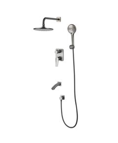 Купить Смеситель Lemark Bronx LM3722GM для ванны и душа, встраиваемый (lm3722gm) по цене 52190 руб., в Санкт-Петебруге в интернет магазине 100-Систем, а также дургие товары LEMARK из раздела Душевые комплекты встраиваемого монтажа и Душевые комплекты встраиваемого монтажа