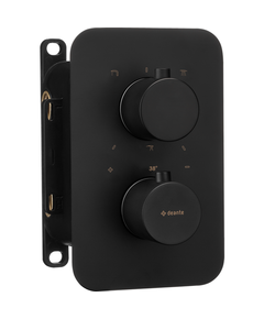 Купить BXY_NEBT DEANTE Внешняя часть смесителя ROUND ,3 выхода,установка с THERMOSTATIC BOX BXY_X44T (черн) (bxy_nebt) по цене 19780 руб., в Санкт-Петебруге в интернет магазине 100-Систем, а также дургие товары DEANTE из раздела Смесители для встраиваемых систем и Комплектующие для встраиваемых систем