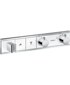 Купить HG RainSelect, термостат 15355, нар/часть, 2 потреб., хром/белый (15355400) по цене 236832.06 руб., в Санкт-Петебруге в интернет магазине 100-Систем, а также дургие товары HANSGROHE из раздела Смесители для встраиваемых систем и Комплектующие для встраиваемых систем