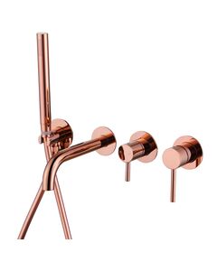 Купить Смеситель ABBER Wasser Kreis AF8130RG для ванны скрытого монтажа, розовое золото (af8130rg) по цене 48100 руб., в Санкт-Петебруге в интернет магазине 100-Систем, а также дургие товары ABBER из раздела Смесители для встраиваемых систем и Комплектующие для встраиваемых систем