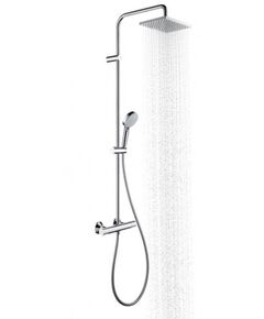 Купить Душевая система Hansgrohe Vernis Shape Showerpipe 26286000 с термостатом Хром (26286000) по цене 67698.56 руб., в Санкт-Петебруге в интернет магазине 100-Систем, а также дургие товары HANSGROHE из раздела Душевые стойки и Душевые стойки, системы, панели, гарнитуры