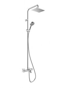 Купить Душевая система Hansgrohe Vernis Shape Showerpipe 26284000 с термостатом Хром (26284000) по цене 105703.85 руб., в Санкт-Петебруге в интернет магазине 100-Систем, а также дургие товары HANSGROHE из раздела Душевые стойки и Душевые стойки, системы, панели, гарнитуры