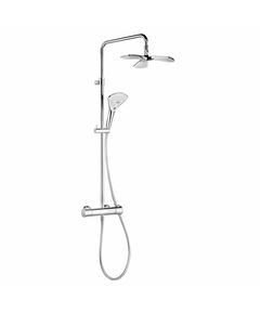 Купить KLUDI FIZZ DUAL SHOWER SYSTEM Душевая система с термостатом, арт. 6709605-00 (6709605-00) по цене 143420 руб., в Санкт-Петебруге в интернет магазине 100-Систем, а также дургие товары Kludi из раздела Душевые стойки и Душевые стойки, системы, панели, гарнитуры