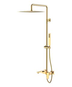 Купить Стойка для душа Qubic Shinny Gold (478-g) по цене 59293 руб., в Санкт-Петебруге в интернет магазине 100-Систем, а также дургие товары BOHEME из раздела Душевые стойки и Душевые стойки, системы, панели, гарнитуры
