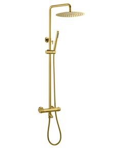 Купить Стойка для душа с термостатом UNO Matt Gold (468-t-mg) по цене 86800 руб., в Санкт-Петебруге в интернет магазине 100-Систем, а также дургие товары BOHEME из раздела Душевые стойки и Душевые стойки, системы, панели, гарнитуры