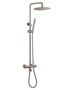 Купить Стойка для душа с термостатом UNO Nikel Brush (468-t-nb) по цене 83826 руб., в Санкт-Петебруге в интернет магазине 100-Систем, а также дургие товары BOHEME из раздела Душевые стойки и Душевые стойки, системы, панели, гарнитуры