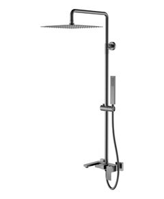Купить Стойка для душа Qubic Matt Gun Metal (478-gm) по цене 59293 руб., в Санкт-Петебруге в интернет магазине 100-Систем, а также дургие товары BOHEME из раздела Душевые стойки и Душевые стойки, системы, панели, гарнитуры