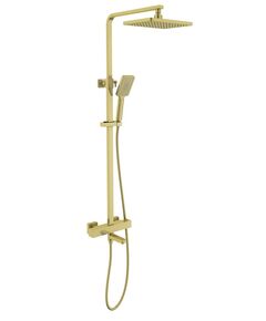 Купить Душевая система Timo Tetra-Thermo SX-0169/17 с термостатом, золото матовое (sx-0169/17) по цене 77186 руб., в Санкт-Петебруге в интернет магазине 100-Систем, а также дургие товары TIMO из раздела Душевые стойки и Душевые стойки, системы, панели, гарнитуры