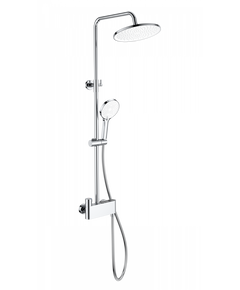Купить Душевая система с термостатом WONZON & WOGHAND MUSE Corno, Хром (WW-B3110-CR) (ww-b3110-cr) по цене 36144.5 руб., в Санкт-Петебруге в интернет магазине 100-Систем, а также дургие товары WONZON & WOGHAND из раздела Душевые стойки и Душевые стойки, системы, панели, гарнитуры