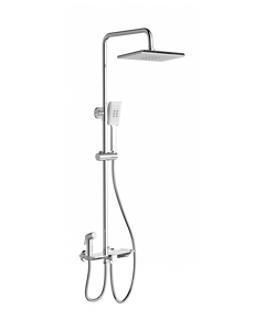 Купить Душевая система с термостатом WONZON & WOGHAND, Хром (WW-B3310-CR) (ww-b3310-cr) по цене 32251.8 руб., в Санкт-Петебруге в интернет магазине 100-Систем, а также дургие товары WONZON & WOGHAND из раздела Душевые стойки и Душевые стойки, системы, панели, гарнитуры