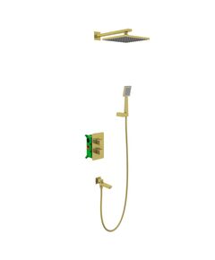 Купить Душевая система с термостатом Timo Petruma SX-5049/17SM Золото матовое (sx-5049/17sm) по цене 102749 руб., в Санкт-Петебруге в интернет магазине 100-Систем, а также дургие товары TIMO из раздела Душевые стойки и Душевые стойки, системы, панели, гарнитуры