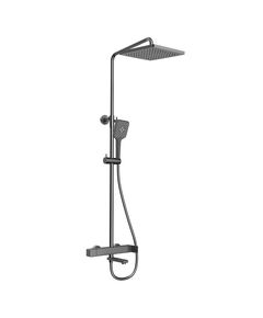 Купить Душевая стойка Cube VSFS-1C1GM с изливом, вороненая сталь, , шт (vsfs-1c1gm) по цене 42341.5 руб., в Санкт-Петебруге в интернет магазине 100-Систем, а также дургие товары Vincea из раздела Душевые стойки и Душевые стойки, системы, панели, гарнитуры