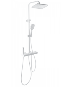Купить Душевая система с термостатом WONZON & WOGHAND MUSE Legato, Белый матовый (WW-B4129-MW) (ww-b4129-mw) по цене 37252.6 руб., в Санкт-Петебруге в интернет магазине 100-Систем, а также дургие товары WONZON & WOGHAND из раздела Душевые стойки и Душевые стойки, системы, панели, гарнитуры