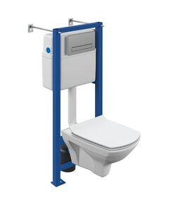 Купить Комплект CARINA XL CO DPL EO slim инсталляция VECTOR кнопка BLICK пластик хром матовый (64440) по цене 24090 руб., в Санкт-Петебруге в интернет магазине 100-Систем, а также дургие товары CERSANIT из раздела Готовые решения и Инсталляции