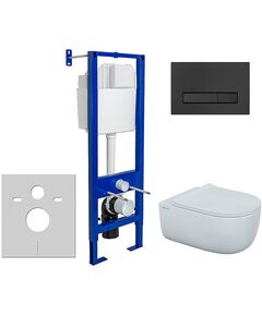 Купить Комплект BERGES: инсталляция АТОМ Line кнопка белая, унитаз EGO XL Rimless, сидение дюропласт микролифт, быстросъём (043358) по цене 33200 руб., в Санкт-Петебруге в интернет магазине 100-Систем, а также дургие товары BERGES из раздела Готовые решения и Инсталляции
