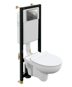 Купить Комплект NATURE CO DPL EO slim инсталляция BLACK кнопка LEON пластик хром глянцевый (64232) по цене 22990 руб., в Санкт-Петебруге в интернет магазине 100-Систем, а также дургие товары CERSANIT из раздела Готовые решения и Инсталляции