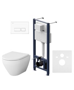 Купить Комплект унитаза с инсталляцией AM.PM Spirit V2.0 FlashClean IS47001.701700 с сиденьем Микролифт и клавишей смыва Белый (is47001.701700) по цене 46990 руб., в Санкт-Петебруге в интернет магазине 100-Систем, а также дургие товары AM.PM из раздела Готовые решения и Инсталляции