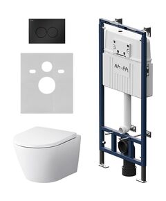 Купить IS110138.741701 Инсталляция EasyFit с клав L черн мат с подвес унит  SenseFlashClean с сид м (is110138.741701) по цене 35990 руб., в Санкт-Петебруге в интернет магазине 100-Систем, а также дургие товары AM.PM из раздела Готовые решения и Инсталляции