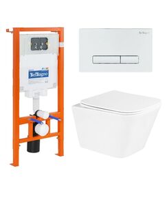 Купить Комплект Унитаз подвесной BelBagno DUE с сиденьем дюропласт с системой Soft Close BB3103CHR/SC Система инсталляции для унитазов BelBagno BB002-80 Клавиша смыва GENOVA BB018-GV-BIANCO (bb3103chr/sc/bb002-80/bb018-gv-bianco) по цене 34990 руб., в Санкт-Петебруге в интернет магазине 100-Систем, а также дургие товары BelBagno из раздела Готовые решения и Инсталляции