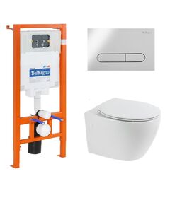 Купить Комплект Унитаз подвесной BelBagno PROSPERO BB507B Сиденье дюропласт с системой Soft Close BB1055SC Система инсталляции для унитазов BelBagno BB002-80 Клавиша смыва PROSPERO BB005-PR-CHROME (bb507b/bb1055sc/bb002-80/bb005-pr-chrome) по цене 37300 руб., в Санкт-Петебруге в интернет магазине 100-Систем, а также дургие товары BelBagno из раздела Готовые решения и Инсталляции