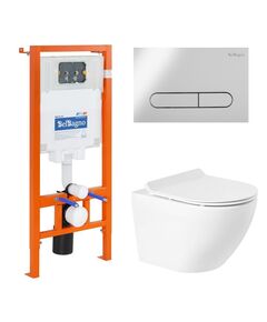 Купить Комплект Унитаз подвесной BelBagno SFERA BB046CHR Сиденье дюропласт с системой Soft Close BB2111SC Система инсталляции для унитазов BelBagno BB002-80 Клавиша смыва PROSPERO BB005-PR-CHROME (bb046chr/bb2111sc/bb002-80/bb005-pr-chrome) по цене 37760 руб., в Санкт-Петебруге в интернет магазине 100-Систем, а также дургие товары BelBagno из раздела Готовые решения и Инсталляции