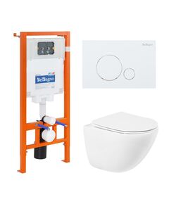 Купить Комплект Унитаз подвесной BelBagno AMANDA BB051CHR Сиденье дюропласт с системой Soft Close BB051SC Система инсталляции для унитазов BelBagno BB002-80 Клавиша смыва SFERA BB014-SR-BIANCO (bb051chr/bb051sc/bb002-80/bb014-sr-bianco) по цене 36970 руб., в Санкт-Петебруге в интернет магазине 100-Систем, а также дургие товары BelBagno из раздела Готовые решения и Инсталляции