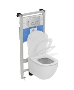 Купить Промо-комплект 4 в 1 Ideal Standard с подвесным унитазом T007901 TESI AquaBlade® с сиденьем и крышкой T352701 TESI, встраиваемой инсталляцией R020467 PROSYS FRAME 120 M и механической панелью смыва R0115AA OLEAS™ M1 (r030501) по цене 38681.94 руб., в Санкт-Петебруге в интернет магазине 100-Систем, а также дургие товары IDEAL STANDARD из раздела Готовые решения и Инсталляции