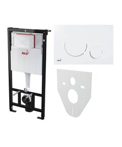 Купить Set Инсталляции AM101/1120-4:1 RU с белой кнопкой M670 + M91 (am101/1120-4:1 ru m670-0001) по цене 27821 руб., в Санкт-Петебруге в интернет магазине 100-Систем, а также дургие товары AlcaPlast из раздела Инсталляции для унитазов и Инсталляции