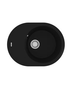 Купить Кухонная мойка Lemark LACHA 620 врезная овальная с крылом из кварцгранита цвет: Антрацит  (9910049) по цене 15090 руб., в Санкт-Петебруге в интернет магазине 100-Систем, а также дургие товары LEMARK из раздела Врезные мойки и Кухонные мойки