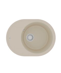 Купить Кухонная мойка Lemark LACHA 620 врезная овальная с крылом из кварцгранита цвет: Бежевый (9910050) по цене 15090 руб., в Санкт-Петебруге в интернет магазине 100-Систем, а также дургие товары LEMARK из раздела Врезные мойки и Кухонные мойки
