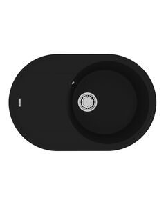Купить Кухонная мойка Lemark LACHA 760 врезная овальная с крылом из кварцгранита цвет: Антрацит  (9910055) по цене 18790 руб., в Санкт-Петебруге в интернет магазине 100-Систем, а также дургие товары LEMARK из раздела Врезные мойки и Кухонные мойки