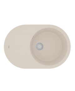 Купить Кухонная мойка Lemark LACHA 760 врезная овальная с крылом из кварцгранита цвет: Шампань  (9910060) по цене 18790 руб., в Санкт-Петебруге в интернет магазине 100-Систем, а также дургие товары LEMARK из раздела Врезные мойки и Кухонные мойки