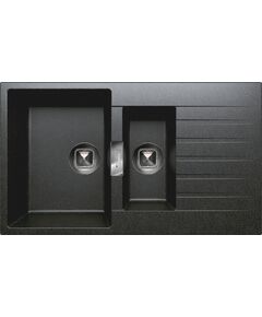 Купить Кухонная каменная мойка TOLERO Loft TL-860 черная (473905) по цене 15900 руб., в Санкт-Петебруге в интернет магазине 100-Систем, а также дургие товары TOLERO из раздела Двойные мойки и Кухонные мойки