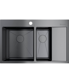 Купить Кухонная мойка Omoikiri Akisame 78-2-GM-L (4973101) по цене 73288 руб., в Санкт-Петебруге в интернет магазине 100-Систем, а также дургие товары Omoikiri из раздела Двойные мойки и Кухонные мойки