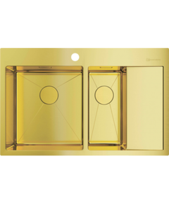 Купить Кухонная мойка Omoikiri Akisame 78-2-LG-L (4973087) по цене 73288 руб., в Санкт-Петебруге в интернет магазине 100-Систем, а также дургие товары Omoikiri из раздела Двойные мойки и Кухонные мойки