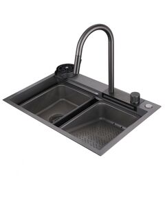 Купить Кухонная мойка ABBER Wasser Kreis AF2194NG никель (af2194ng) по цене 28000 руб., в Санкт-Петебруге в интернет магазине 100-Систем, а также дургие товары ABBER из раздела Двойные мойки и Кухонные мойки