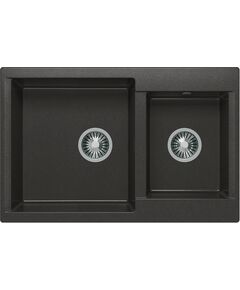 Купить Кухонная каменная мойка Polygran BRIG-772 черная (621480) по цене 9800 руб., в Санкт-Петебруге в интернет магазине 100-Систем, а также дургие товары POLYGRAN из раздела Двойные мойки и Кухонные мойки