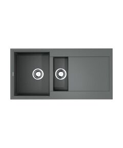 Купить Кухонная мойка Omoikiri Sakaime 100-2-GR Tetogranit/leningrad grey (4993562) по цене 42888 руб., в Санкт-Петебруге в интернет магазине 100-Систем, а также дургие товары Omoikiri из раздела Двойные мойки и Кухонные мойки
