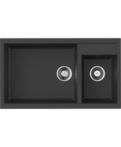 Купить Кухонная мойка Omoikiri Tedori 86-2-LB-BL 4993932 Черный (4993932) по цене 53188 руб., в Санкт-Петебруге в интернет магазине 100-Систем, а также дургие товары Omoikiri из раздела Двойные мойки и Кухонные мойки