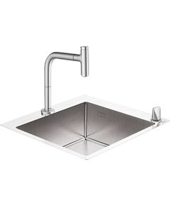 Купить Кухонная мойка Hansgrohe C71 43201800 со смесителем (43201800) по цене 261416.08 руб., в Санкт-Петебруге в интернет магазине 100-Систем, а также дургие товары HANSGROHE из раздела Накладные мойки и Кухонные мойки